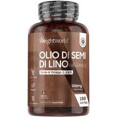 WWI-Olio di Semi di Lino in Softgel 1000 mg 180 Cp