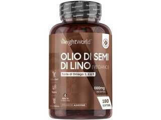 WWI-Olio di Semi di Lino in Softgel 1000 mg 180 Cp